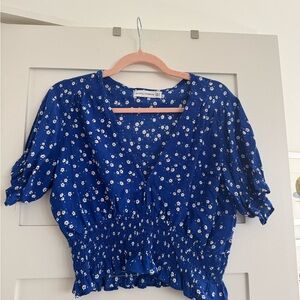 Faithful Brand - blue daisy top